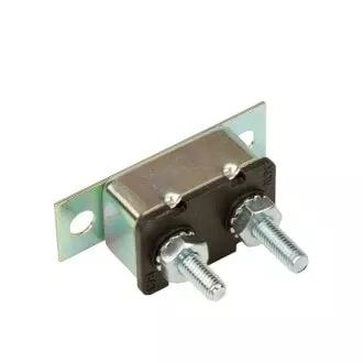 Circuit Breaker 12V 40A, Automatic Reset Type I, Metal Housing, Straight Bracket, Single Pack