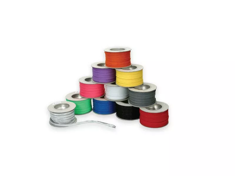 Clear 1/2" Diameter Expandable Braided Loom Sleeve - 100 FT