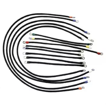 Club Car DS Electric 600-Volt Heavy-Duty 4-Gauge Weld Cable Set (Fits 1996-Up)