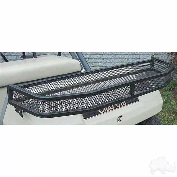 Club Car DS Golf Cart Black Mesh Steel Front Clays Cargo Storage Basket