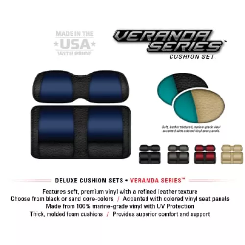 Club Car Precedent Replacement Golf Cart Seat Cushions - DoubleTake Veranda