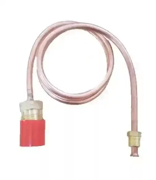 Copper Pigtail Gas Hose 750mm POL fitting and 1-4 inverted Flare