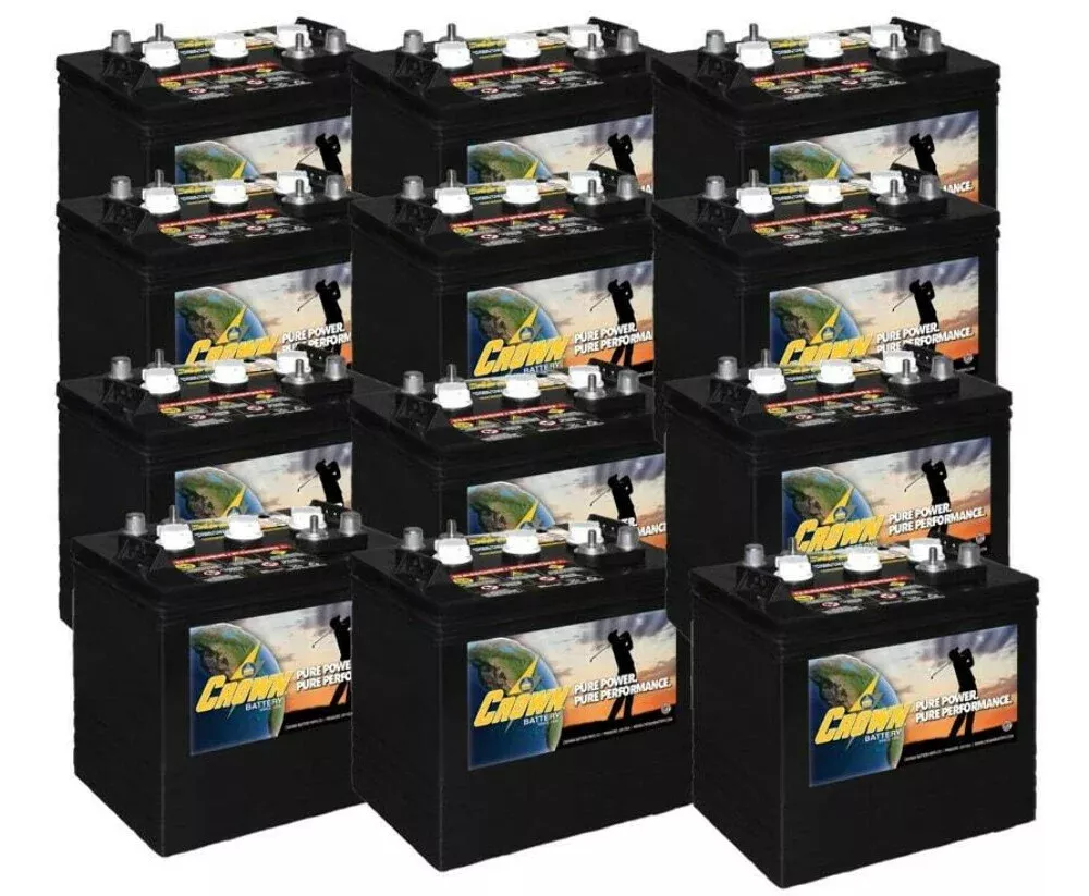 Crown 6 Volt CR-205 Golf Cart Battery 6V/205Ah (12 Pack, 72V)