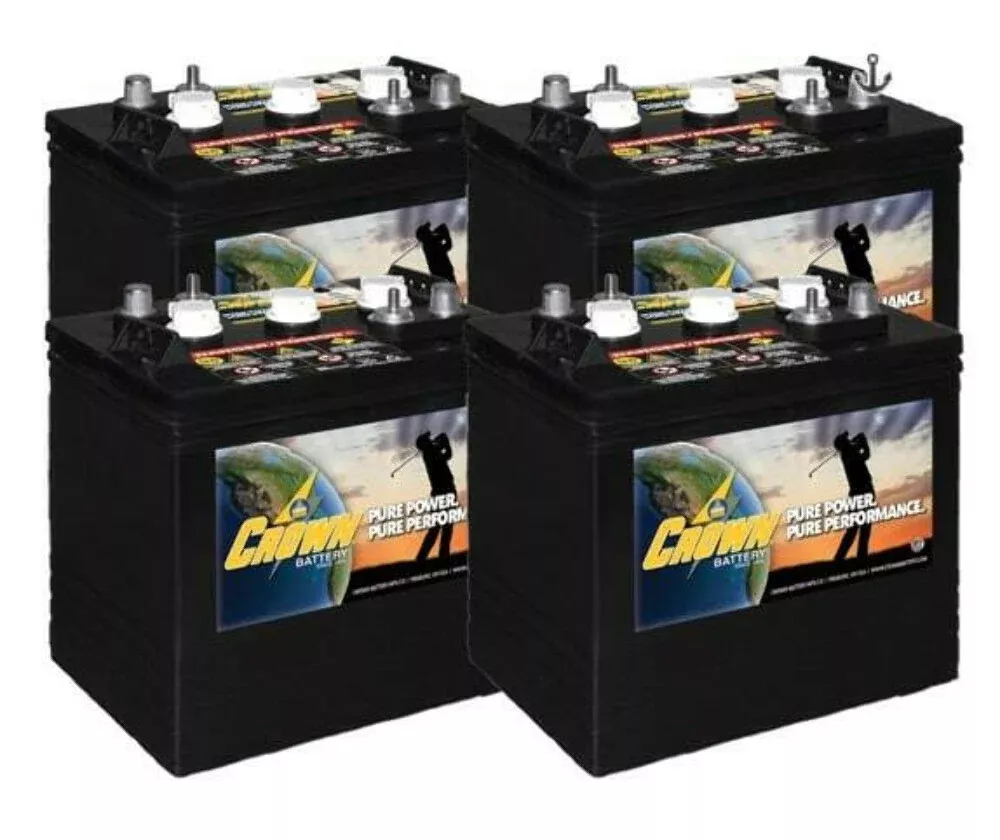 Crown Scissor Lift/Floor Scrubber Battery 6 Volt CR-205 6V/205Ah (4 Pack, 24V)