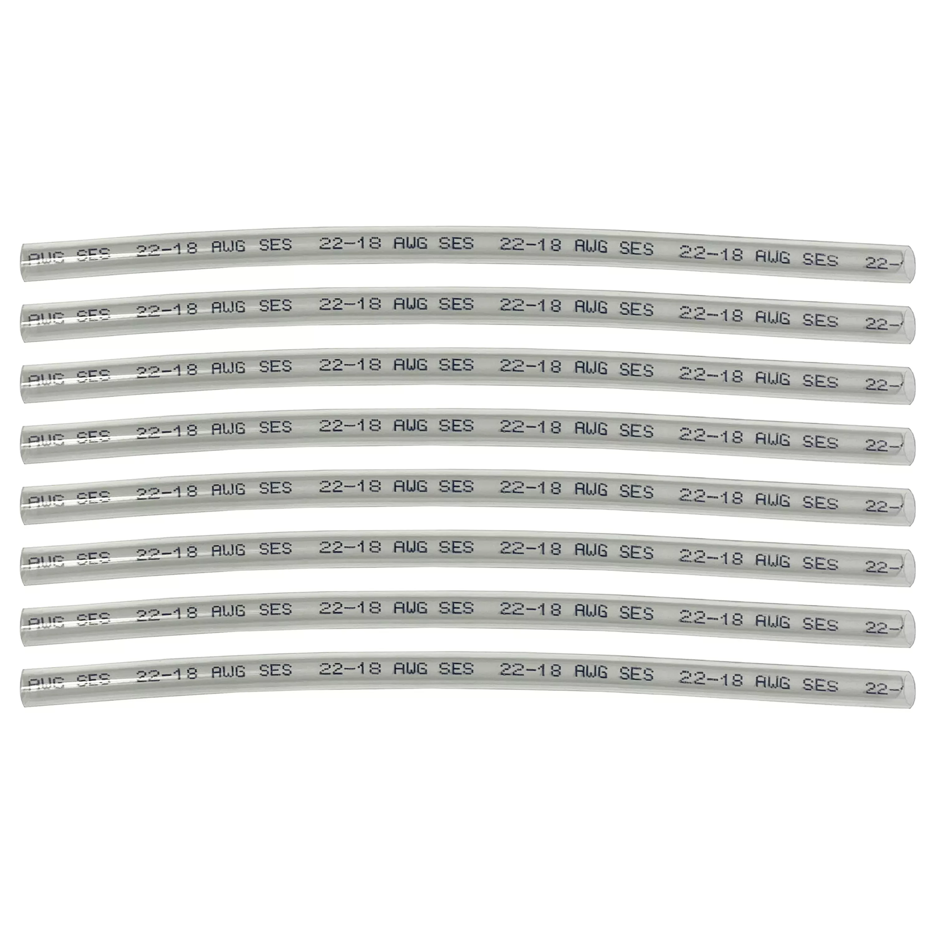 Crystal Clear Dual Wall Adhesive-Lined Heat Shrink Tubing 3:1 .186" ID 22-18 AWG - 6" Inch 8 Pack