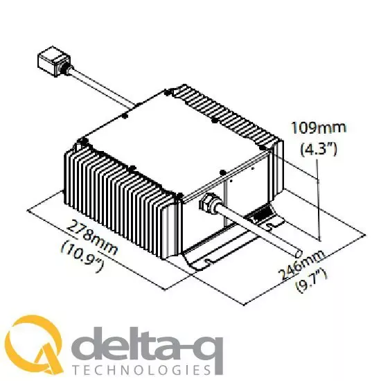 Delta-Q 48 Volt Charger with Led Light, AGM setting available