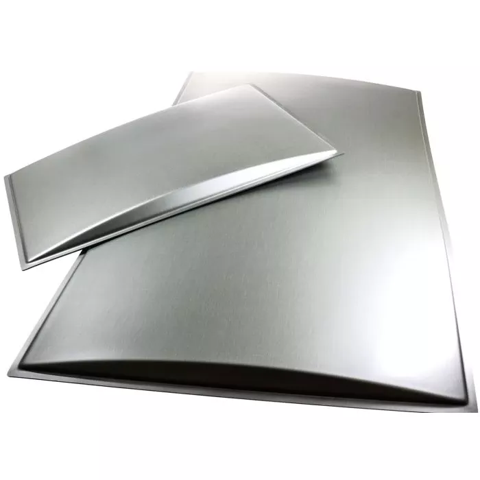Dometic RM3962 NewGen Refrigerator Upper & Lower Brushed Aluminum Finish Raised Door Panel Set