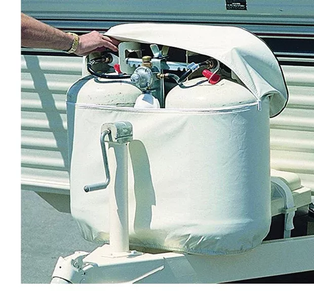 DOUBLE 9KG GAS BOTTLE COVER - WHITE