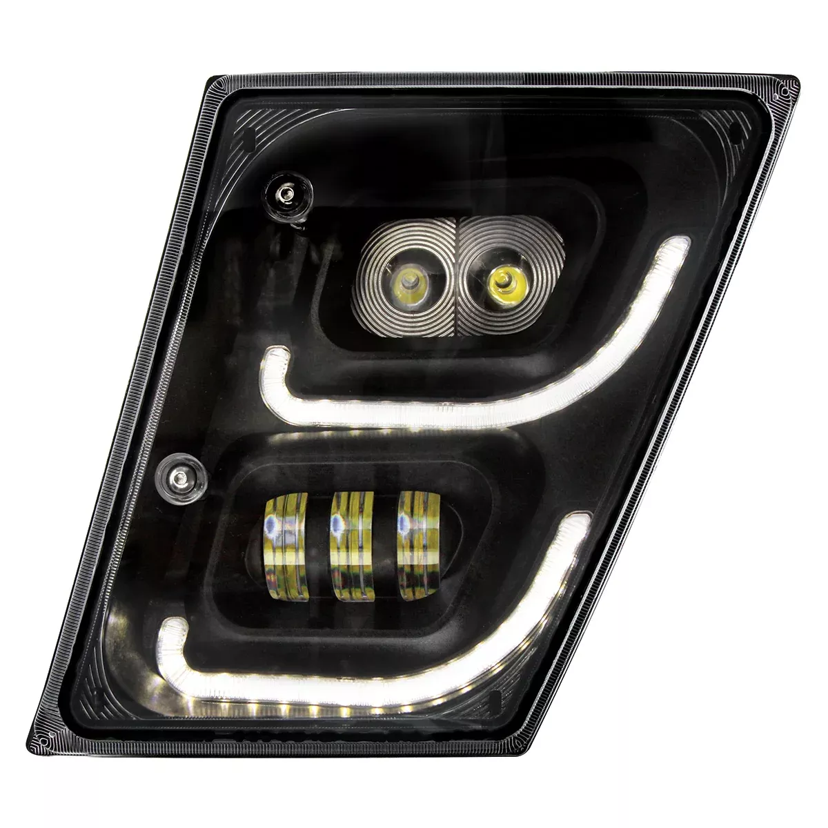 Driver "Blackout" High Power LED Fog Light With LED DRL & Position Light For 2003-2017 Volvo VN/VNL