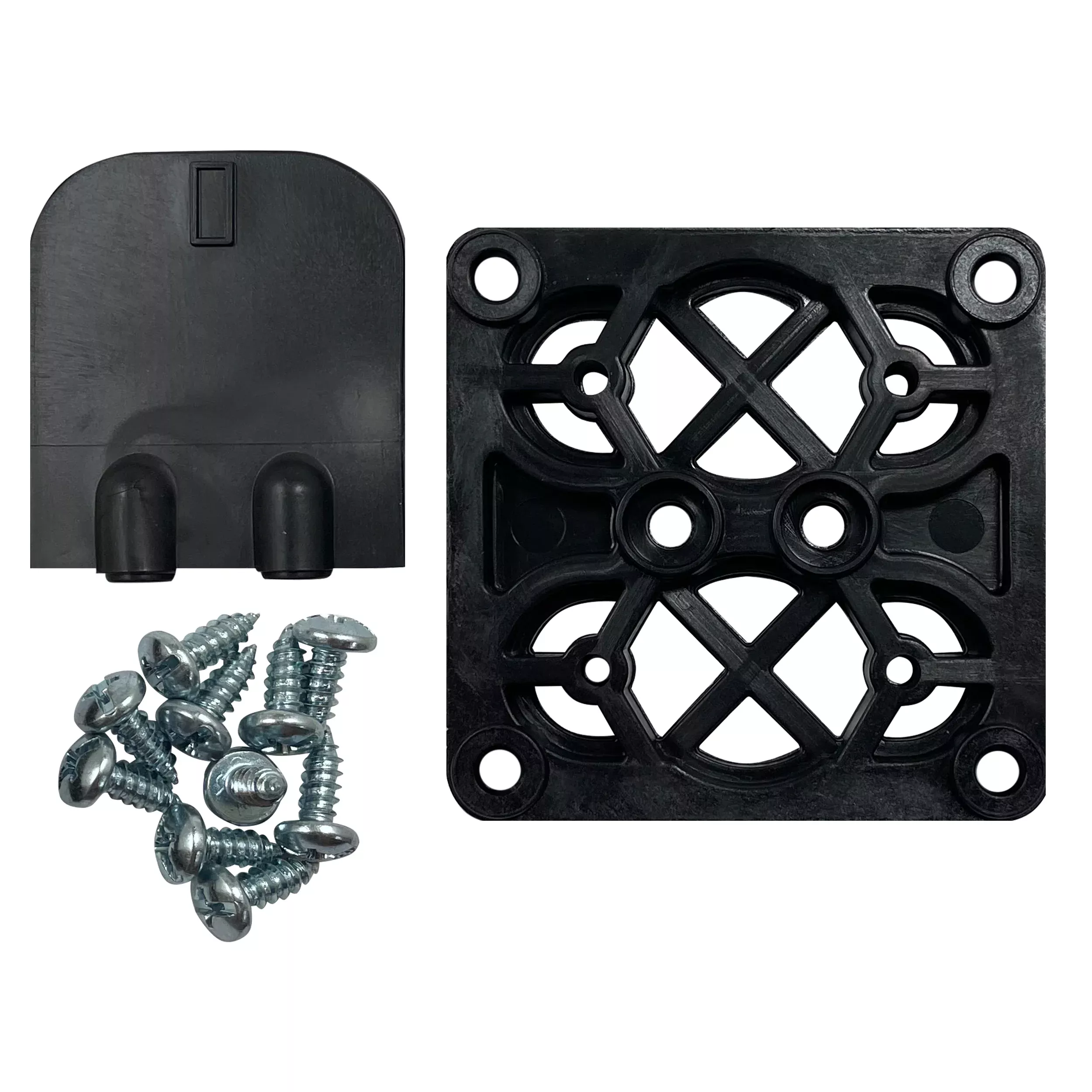 Dual Small Base Single Point Power Post - Black Base Plate Holder