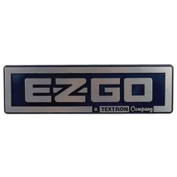 E-Z-GO Silver / Black Nameplate (Fits 1988-Up)
