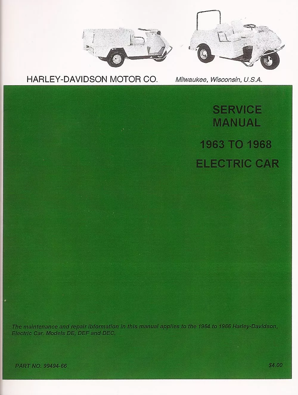 Electric Service Manual, '63-'68