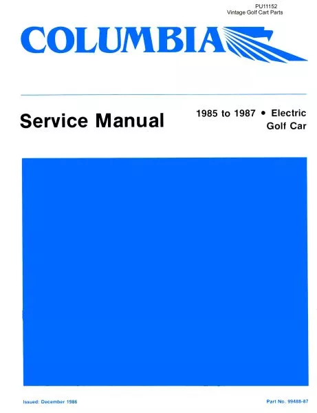 Electric Service Manual, '85-'87
