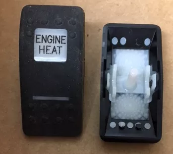 “Engine Heat” Switch Faceplate Contura II