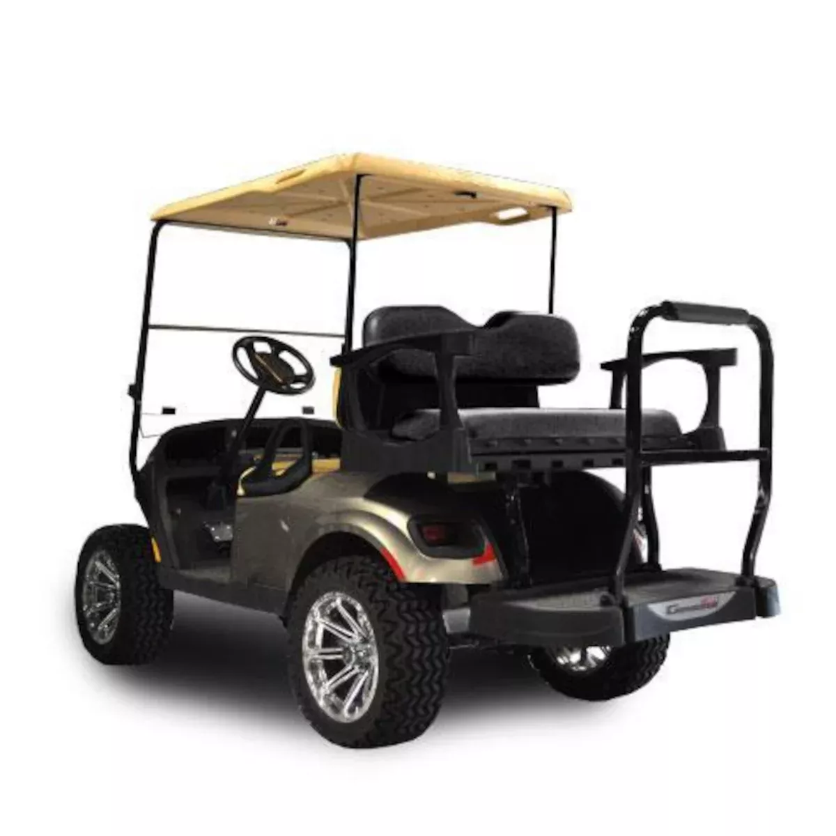 EZGO RXV MadJax Genesis 300 Rear Seat Standard Black Seat Cushions (Years 2008-2015)