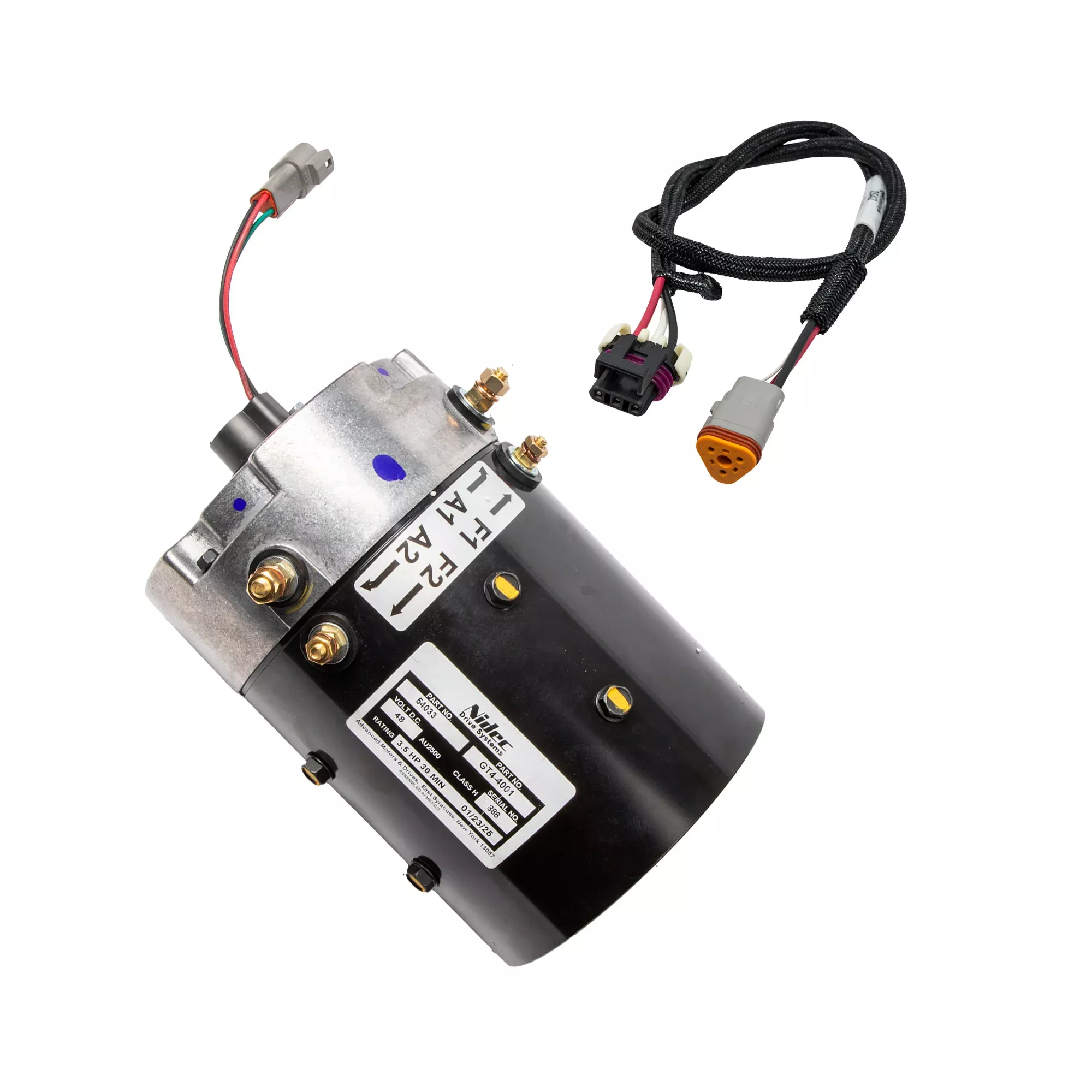 EZGO TXT 48-Volt AMD Shunt Motor with Speed Sensor Adaptor (Years 2010-Up)