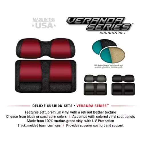 EZGO TXT Golf Cart Seat Cushions - DoubleTake Veranda