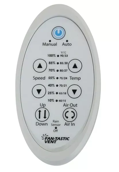 Fan-Tastic / Dometic RV Roof Vent White Wireless Remote 9078-81