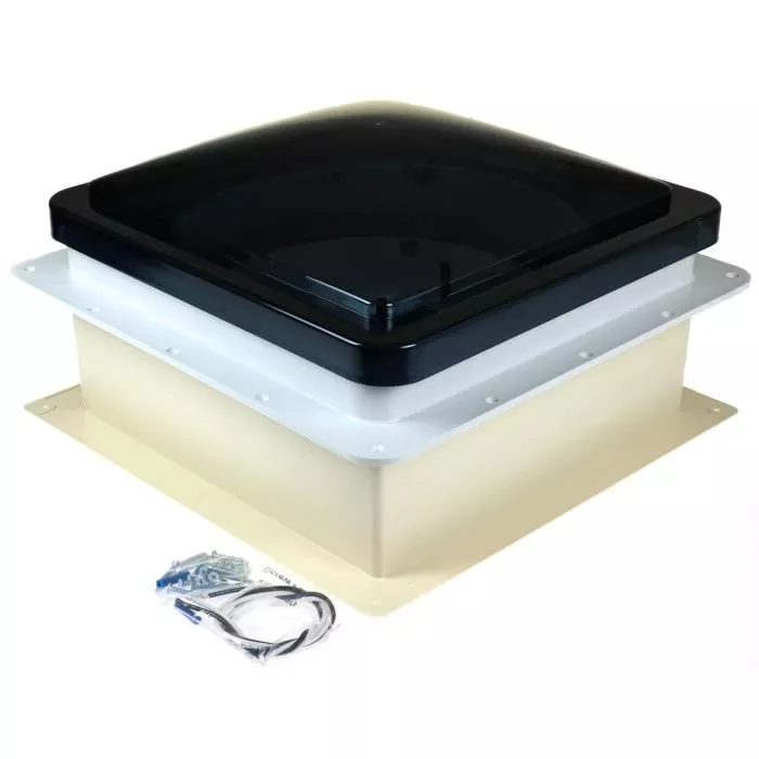 Fan-Tastic Vent 900 Static Non-Powered Smoke Dome Off White Garnish Roof Vent Kit