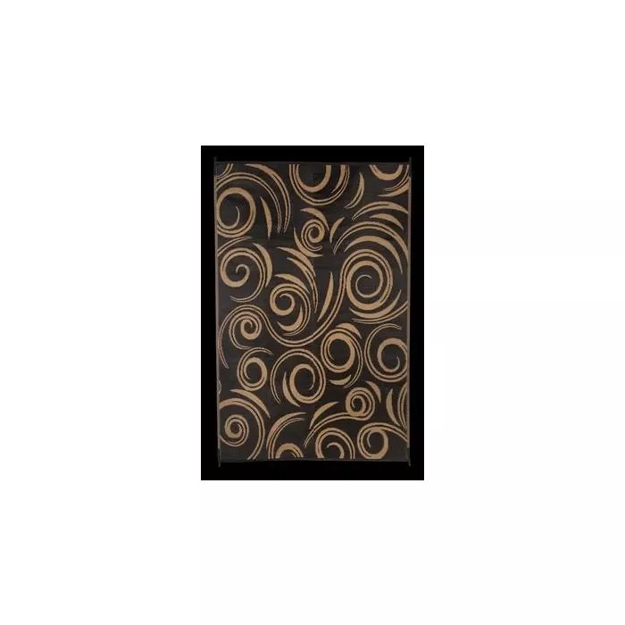 Faulkner 8′ X 20′ Black/Beige Reversible Swirl Deluxe Multi-Purpose Mat