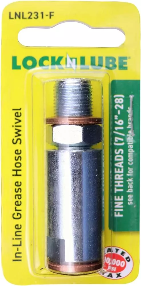 Fine Thread Grease Hose Swivel- 10,000 PSI