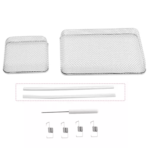 Flying Insect Screen for RV Water Heater Vent Cover 2 Pack (4.5 x 4.5 x 1.3 Inch)(8.5 x 6 x 1.3 Inch)