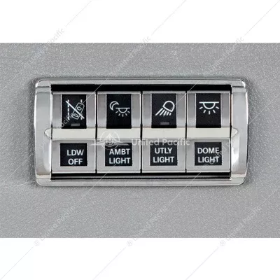 FREIGHTLINER CASCADIA CHROME 4-SWITCH DASH PANEL TRIM