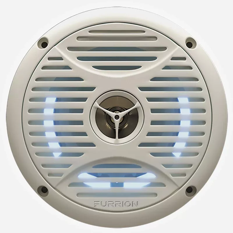 FURRION White 5" 2-Way IP55 Outdoor Marine Speaker with LED + LED Ring (AM) FMS5L2A-PS