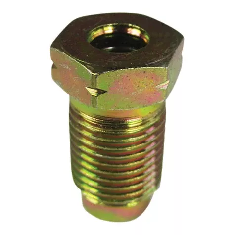 Gold Long Bubble Invert Flare Tube Nut 3/16" x 10 MM x 1 TPI - 10 Pack