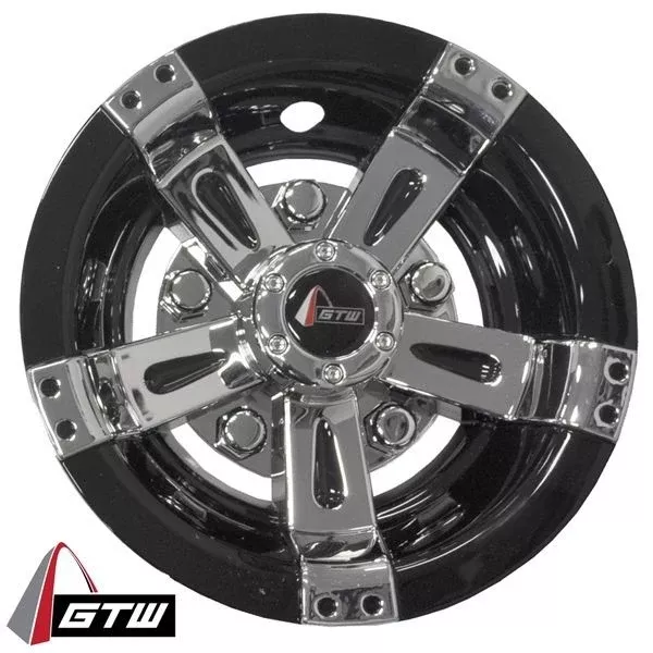 Golf Cart 10" Black Machine Wheel Cover Hubcap Set of 4