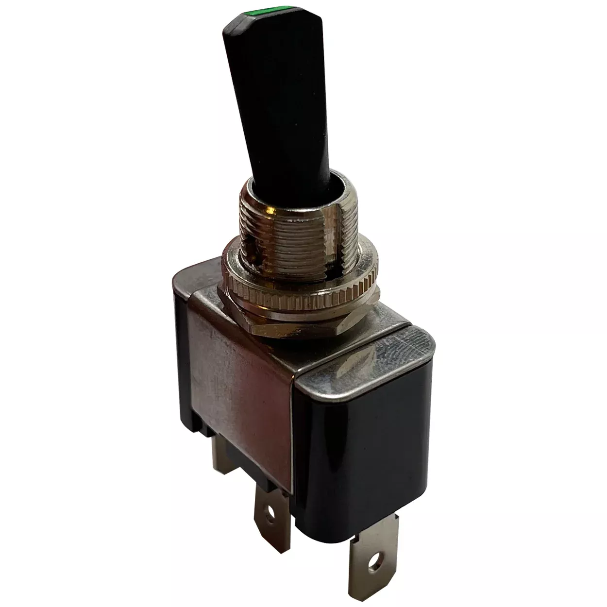 Green LED Toggle Switch - Heavy Duty ON/OFF Metal SPST - 30A @ 12V - Fits 12.5mm Hole