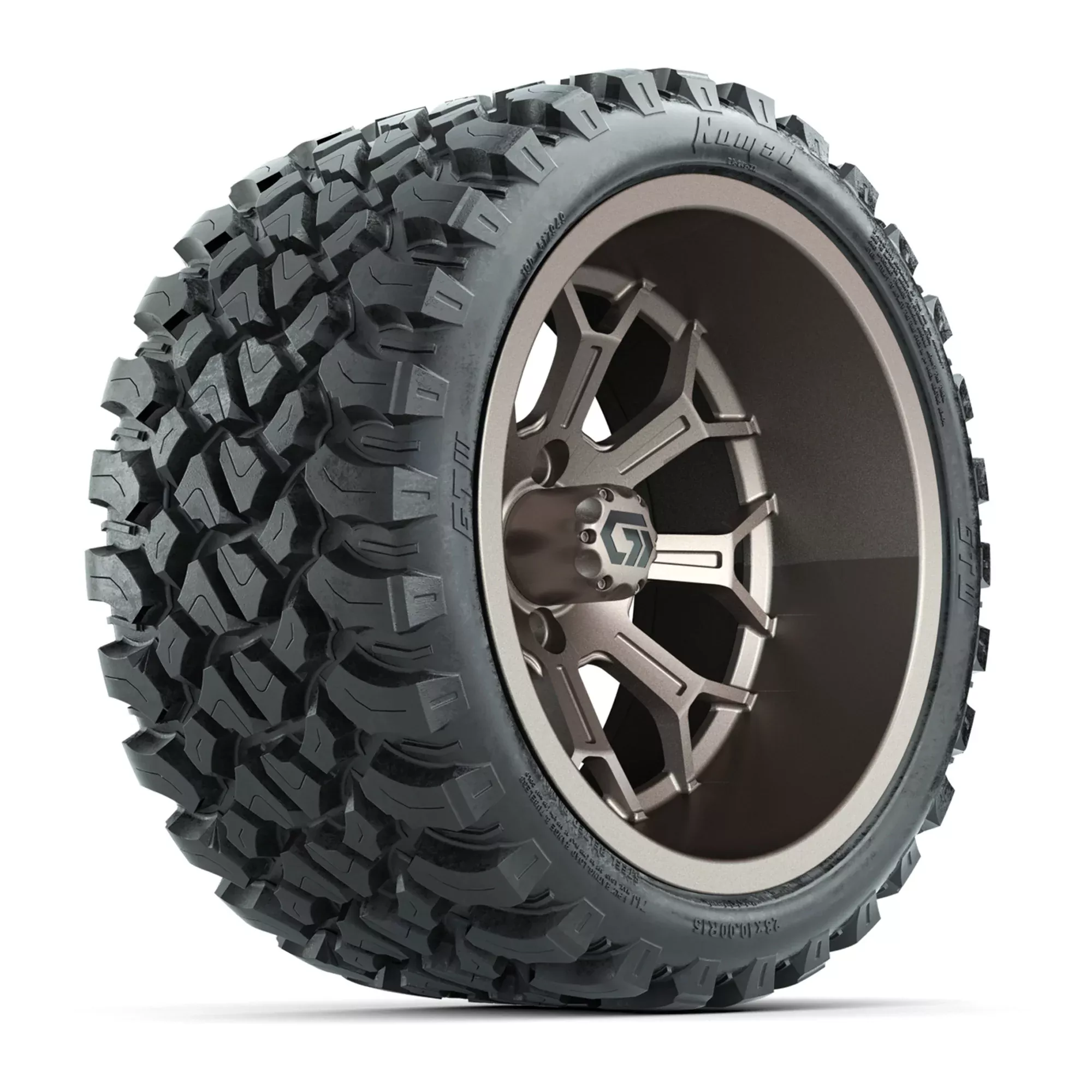GTW Assault Matte Bronze 15" Wheels with 23X10-R15 Nomad Steel Belted Radial All-Terrain Tires - Full Set