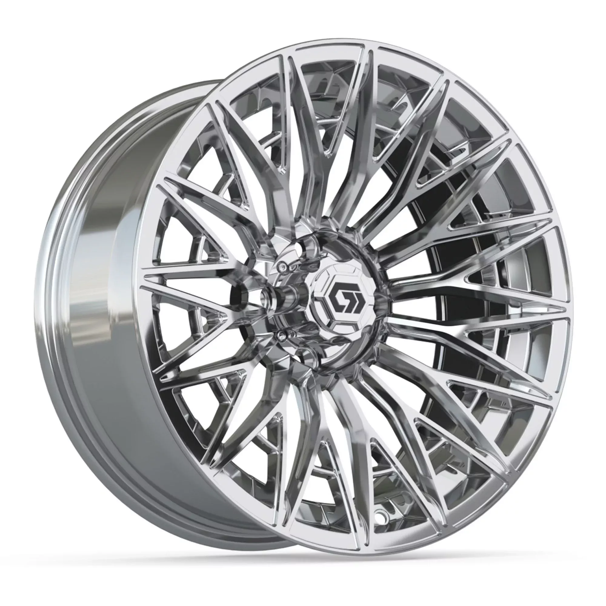 GTW Blur Chrome 16" Golf Cart Wheel - Single
