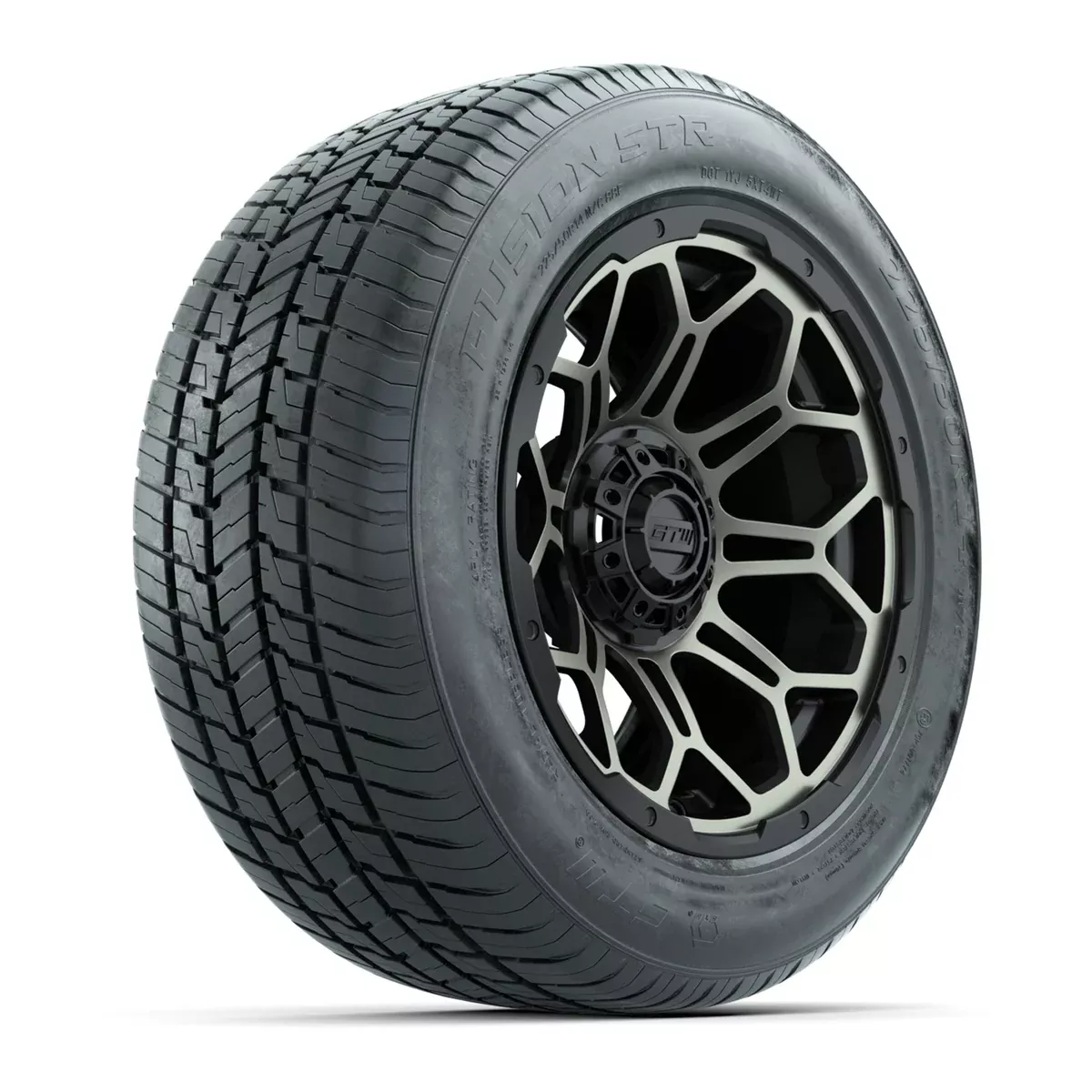 GTW Bravo Matte Bronze 14" Wheels with 225/50-R14 Fusion STR DOT Approved Street Tires - Full Set