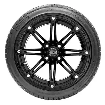 GTW Element Matte Black Wheels with 18in Fusion DOT Approved Street Tires – 14 Inch