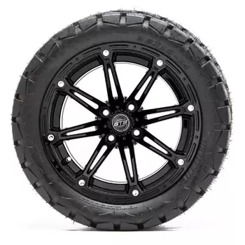 GTW Element Matte Black Wheels with 22in Timberwolf Mud Tires – 14 Inch
