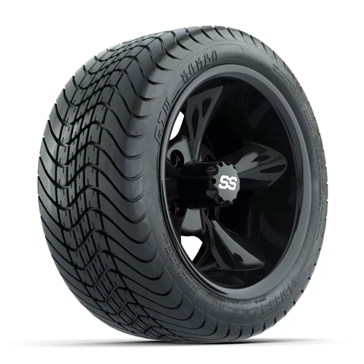 GTW Godfather Black 12" Wheels with 215/35-12 Mamba Street Tires Full Set