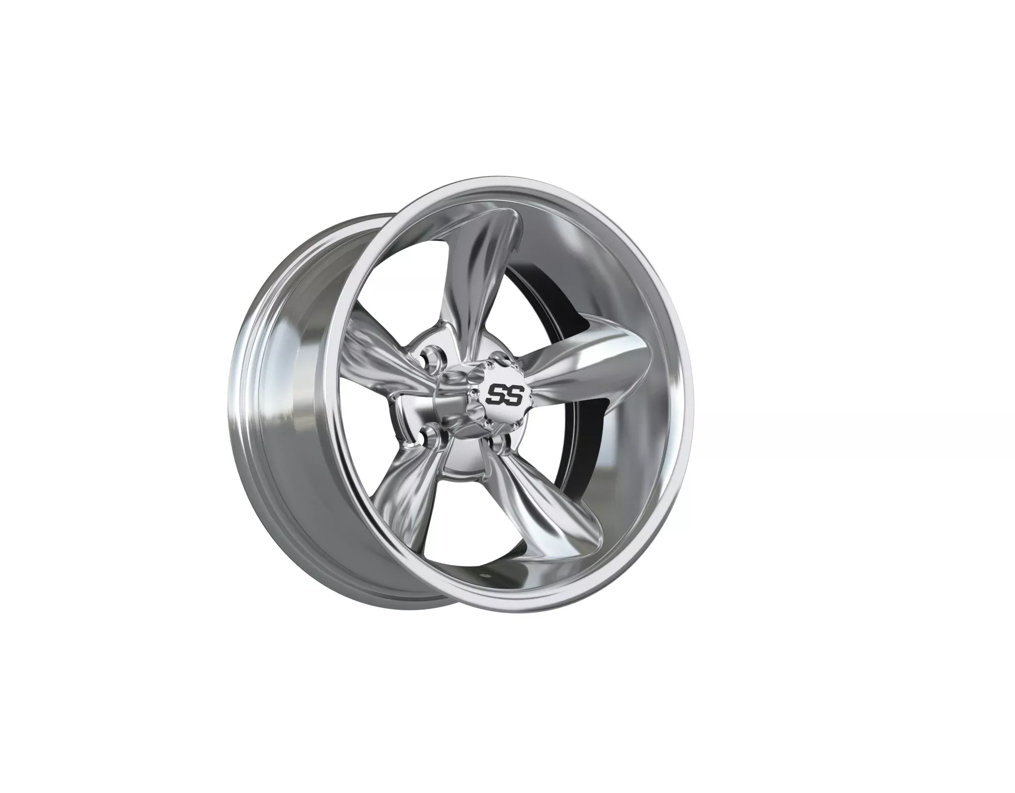 GTW Godfather Chrome 14" Golf Cart Wheel (14x7) – Universal Fit