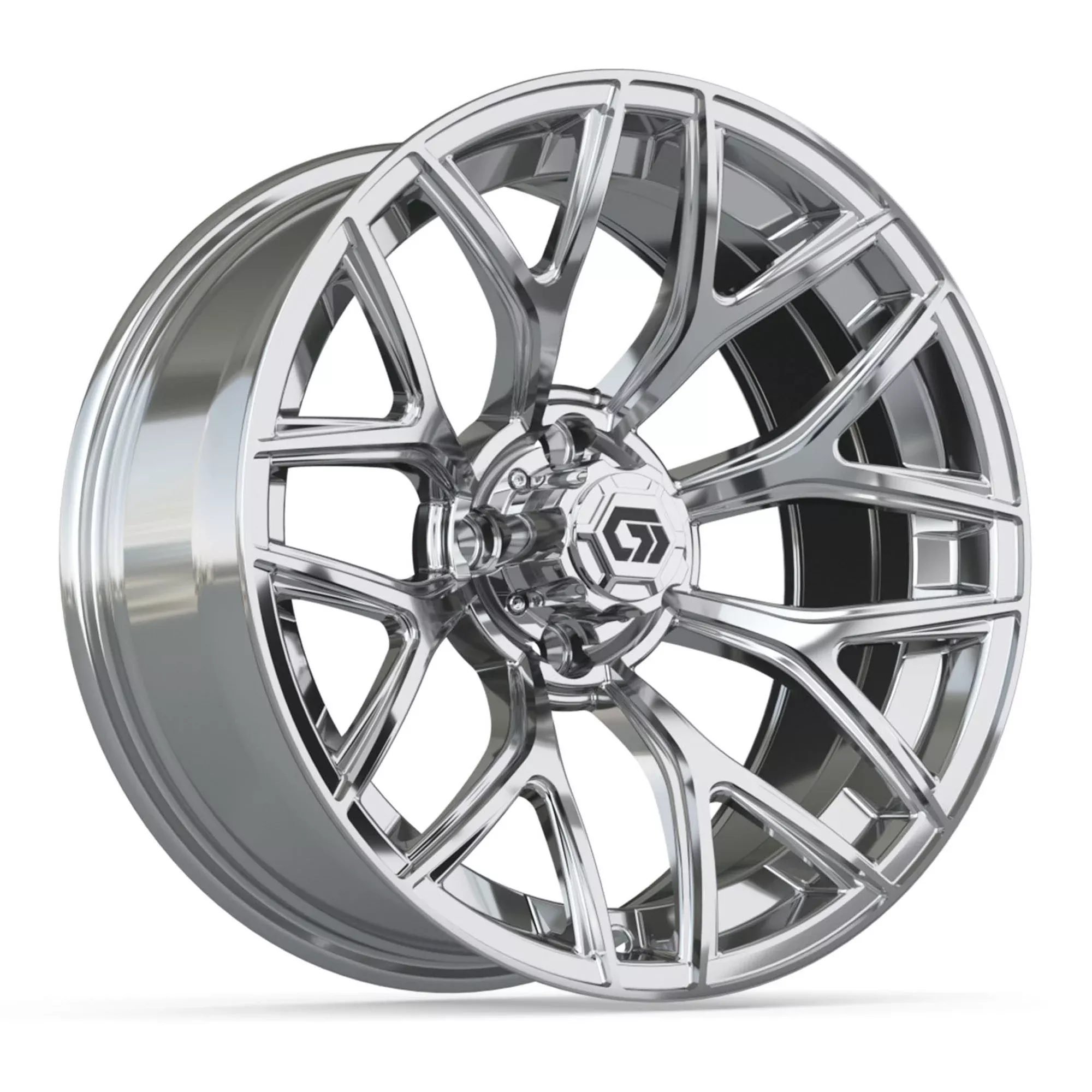 GTW Monaco Chrome 16" Golf Cart Wheel