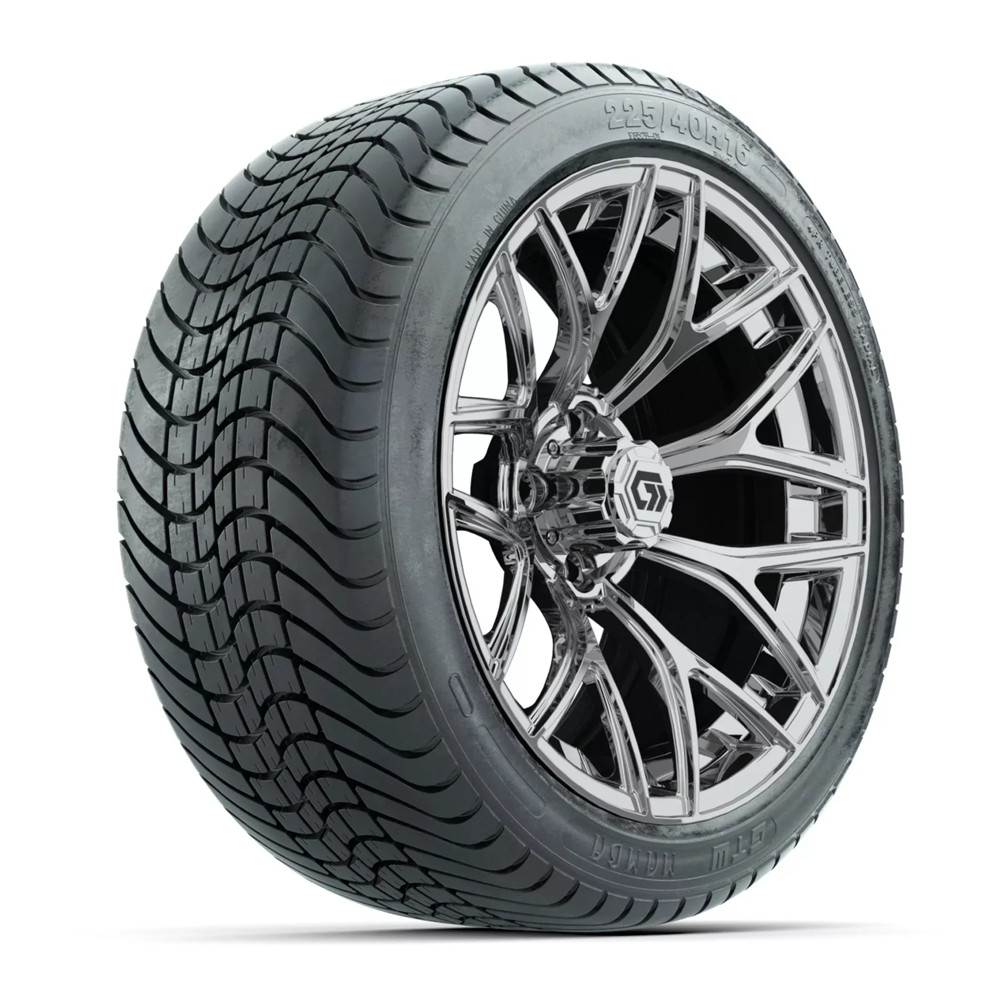 GTW Monaco Chrome 16" Wheels with 225/40-R16 Mamba Street Tires - Full Set