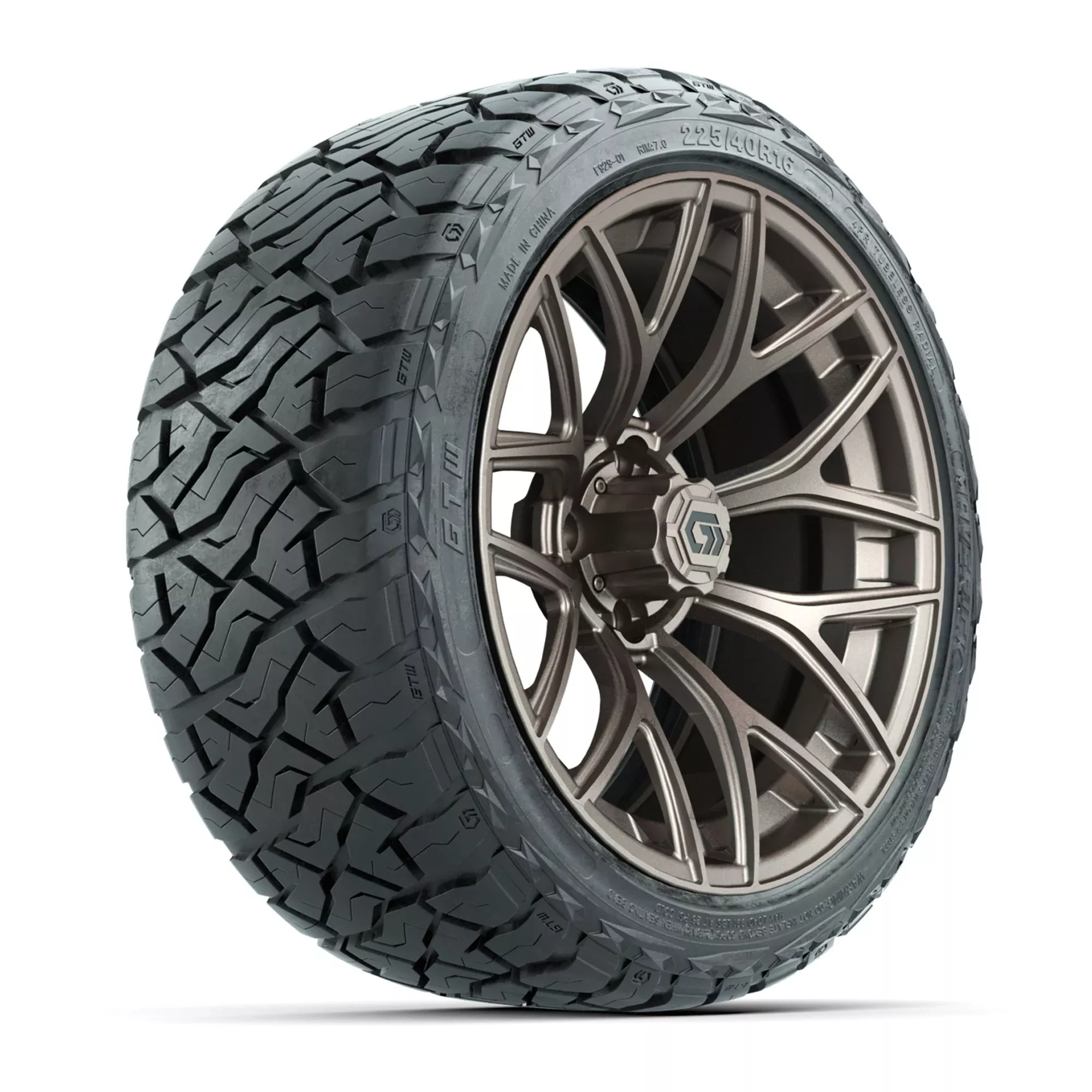 GTW Monaco Matte Bronze 16" Wheels with 225/40-R16 Maverick A/T Tires - Full Set