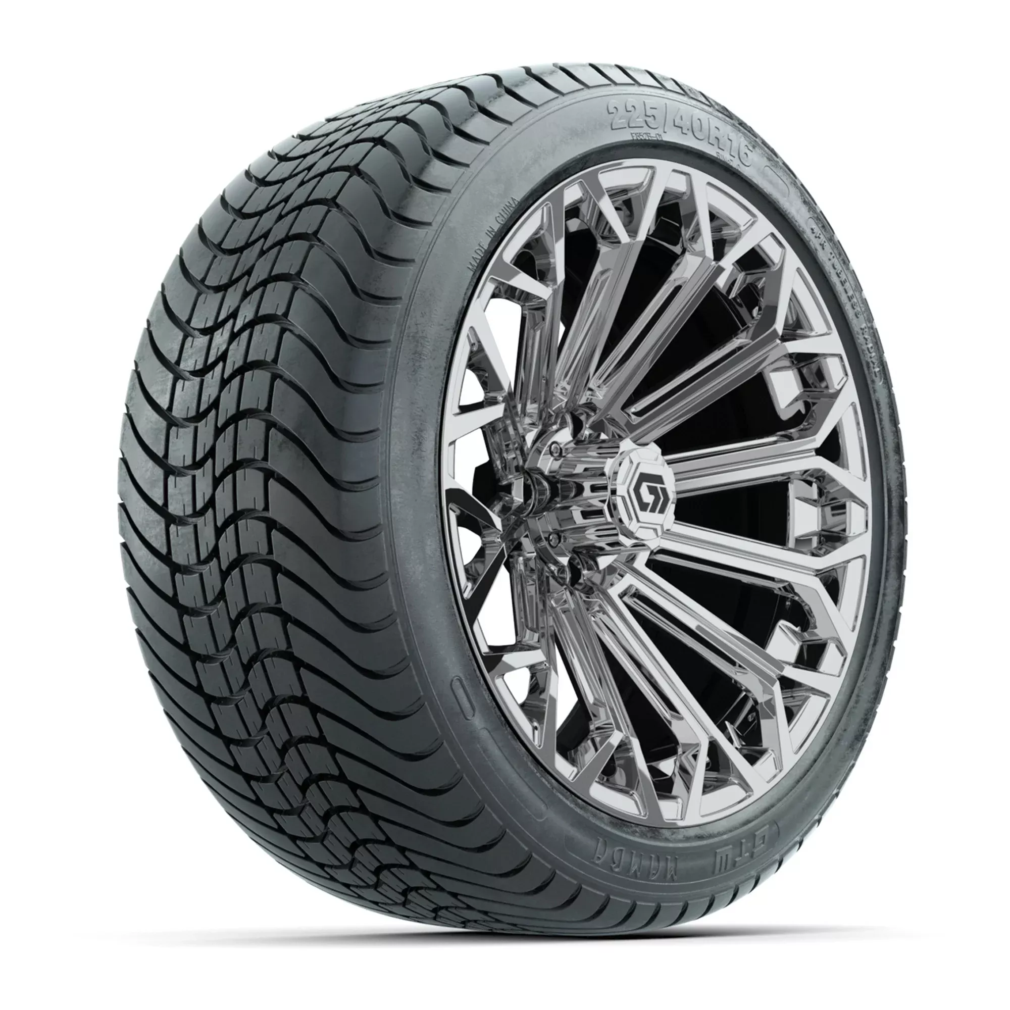 GTW Phantom Chrome 16" Wheels with 225/40-R16 Mamba Street Tires - Full Set