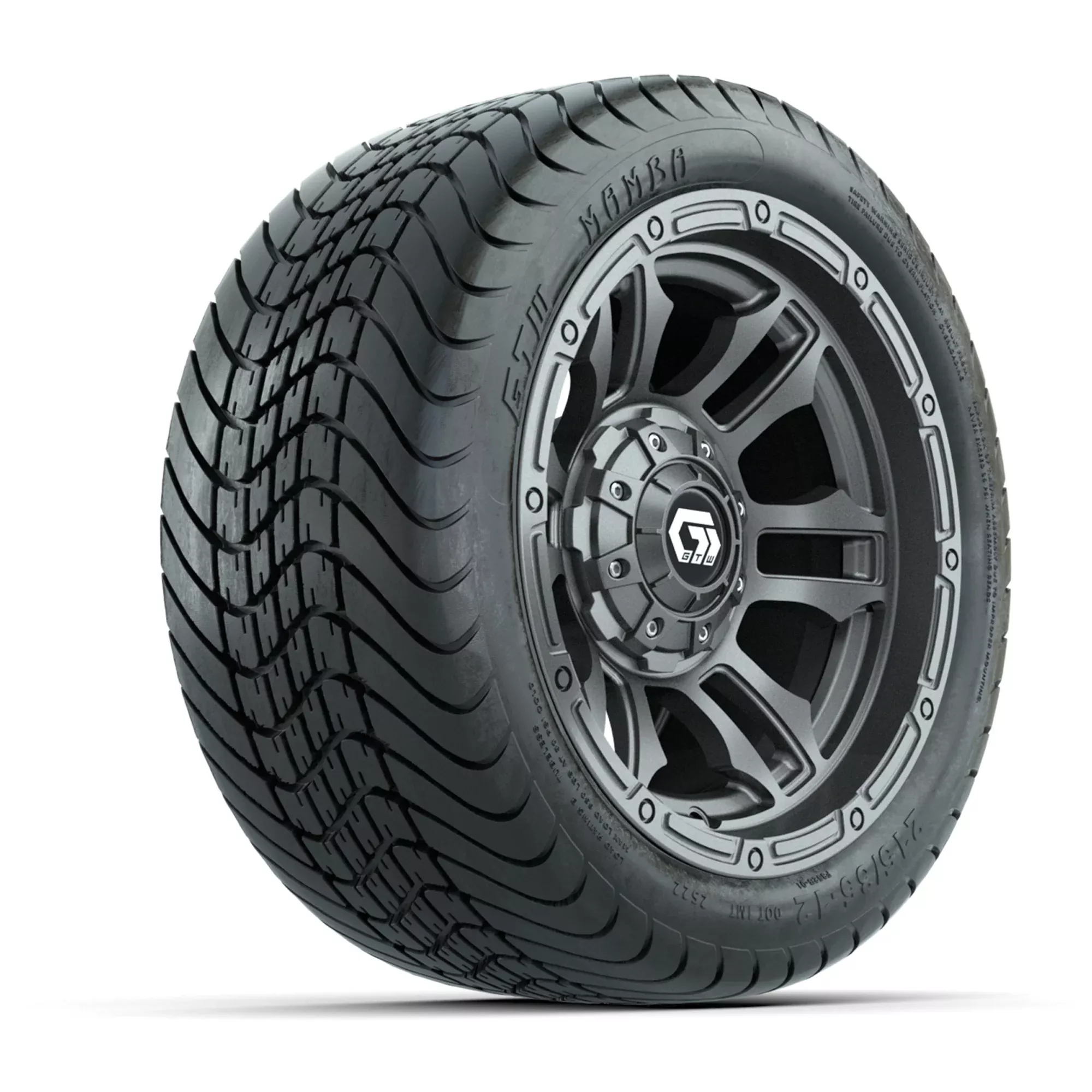 GTW Shogun Gunmetal 12 in Wheels with 215/35-12 Mamba Street Tires Full Set