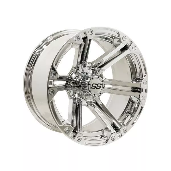 GTW Specter 14x7 Chrome Golf Cart Wheel (Single)
