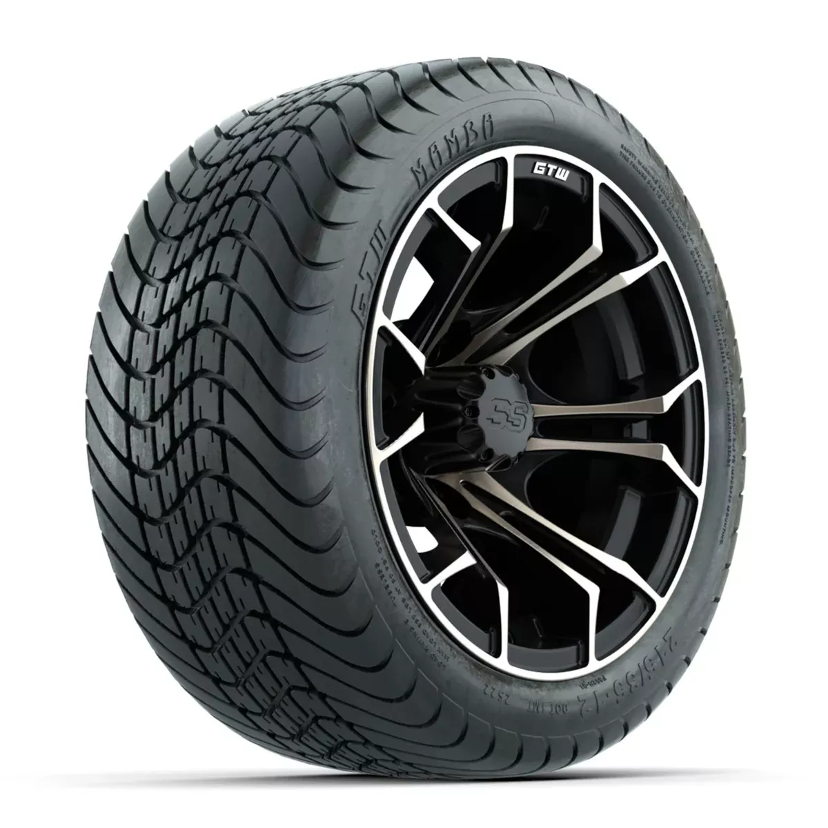 GTW Spyder Bronze/Matte Black 12" Wheels with 215/35-12 Mamba Street Tires Full Set