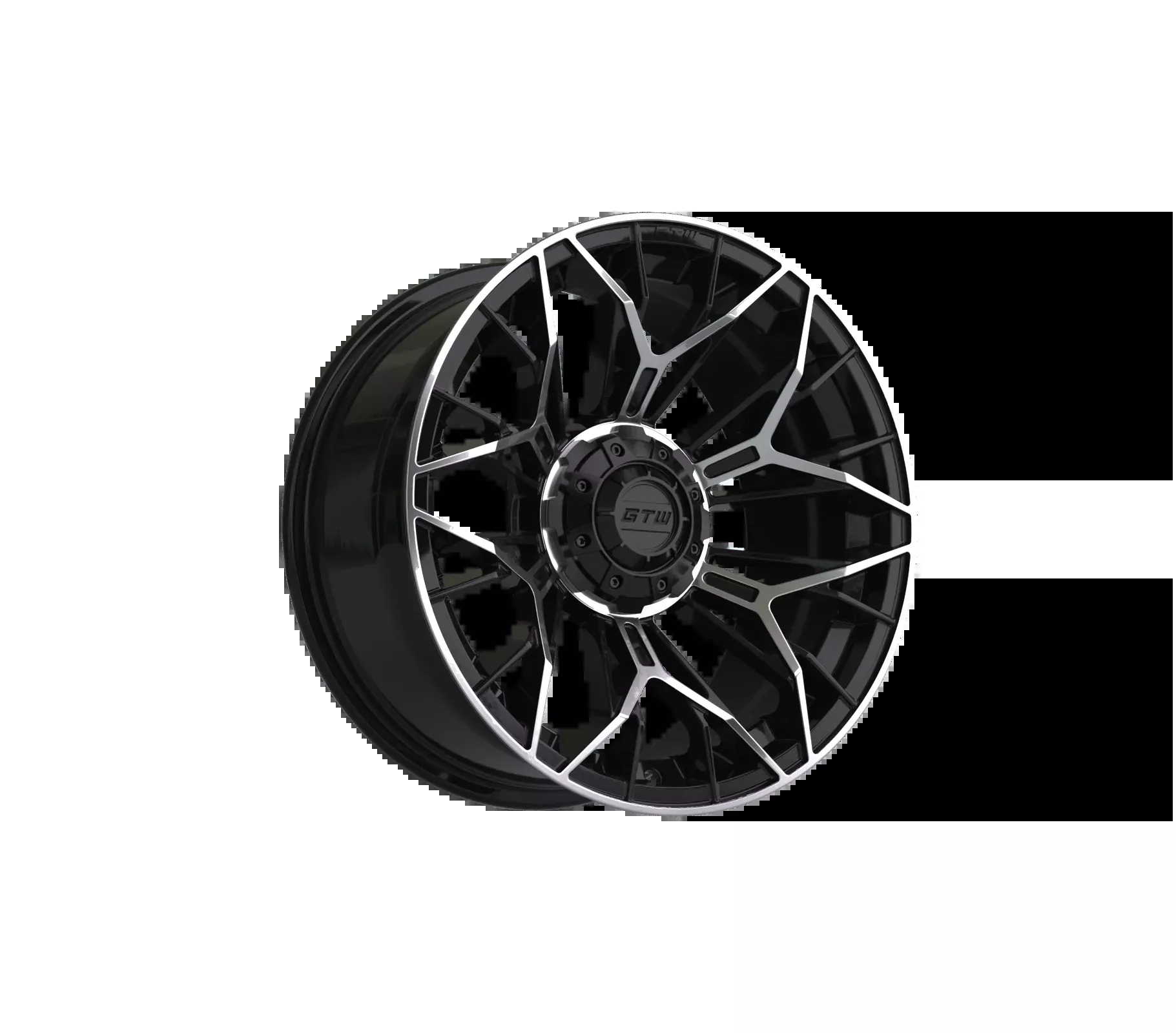 GTW Stellar Black & Machined 15" Golf Cart Wheel (Single)