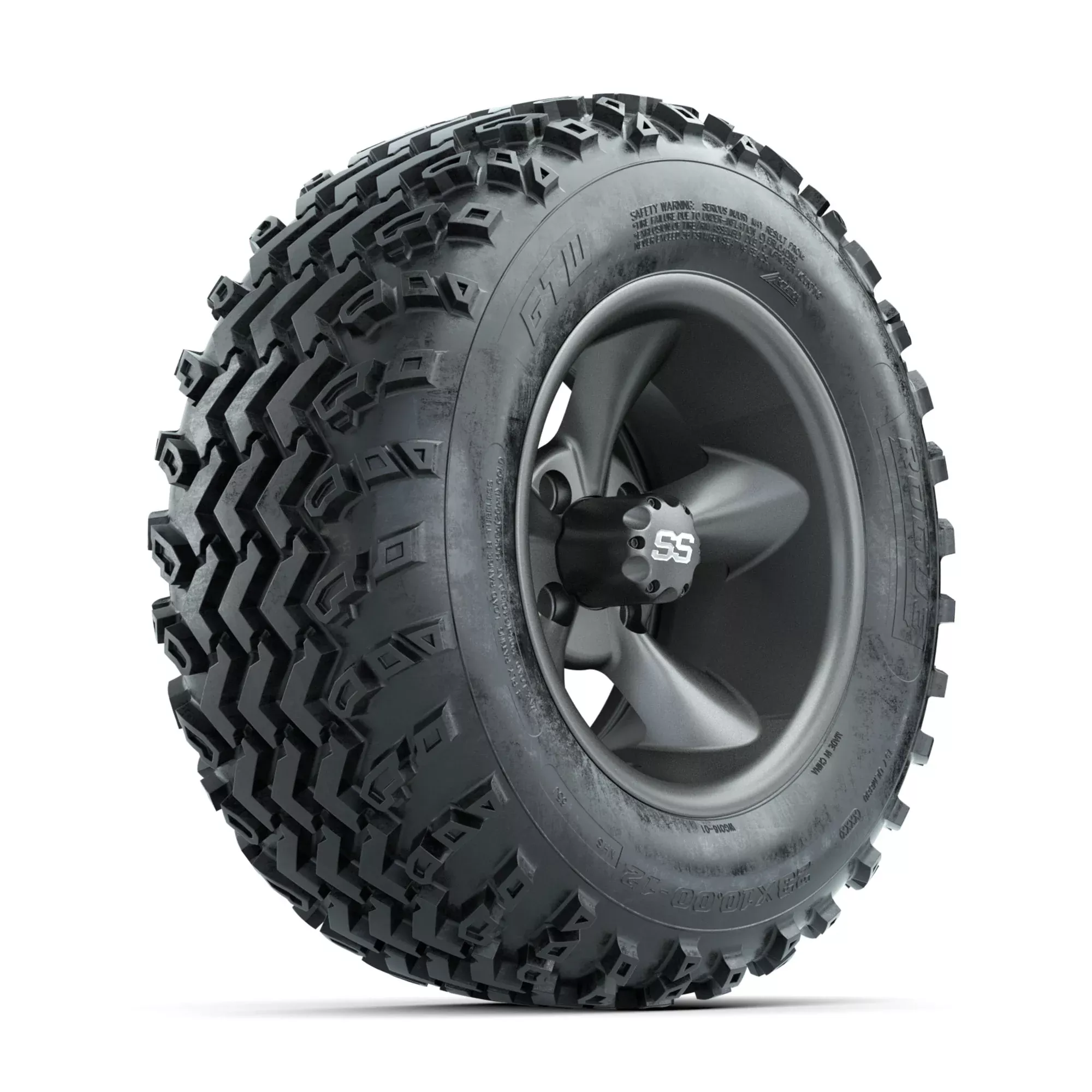 GTW Stellar Machined/Black 12 in Wheels with 23x10.00-12 Rogue All Terrain Tires Full Set