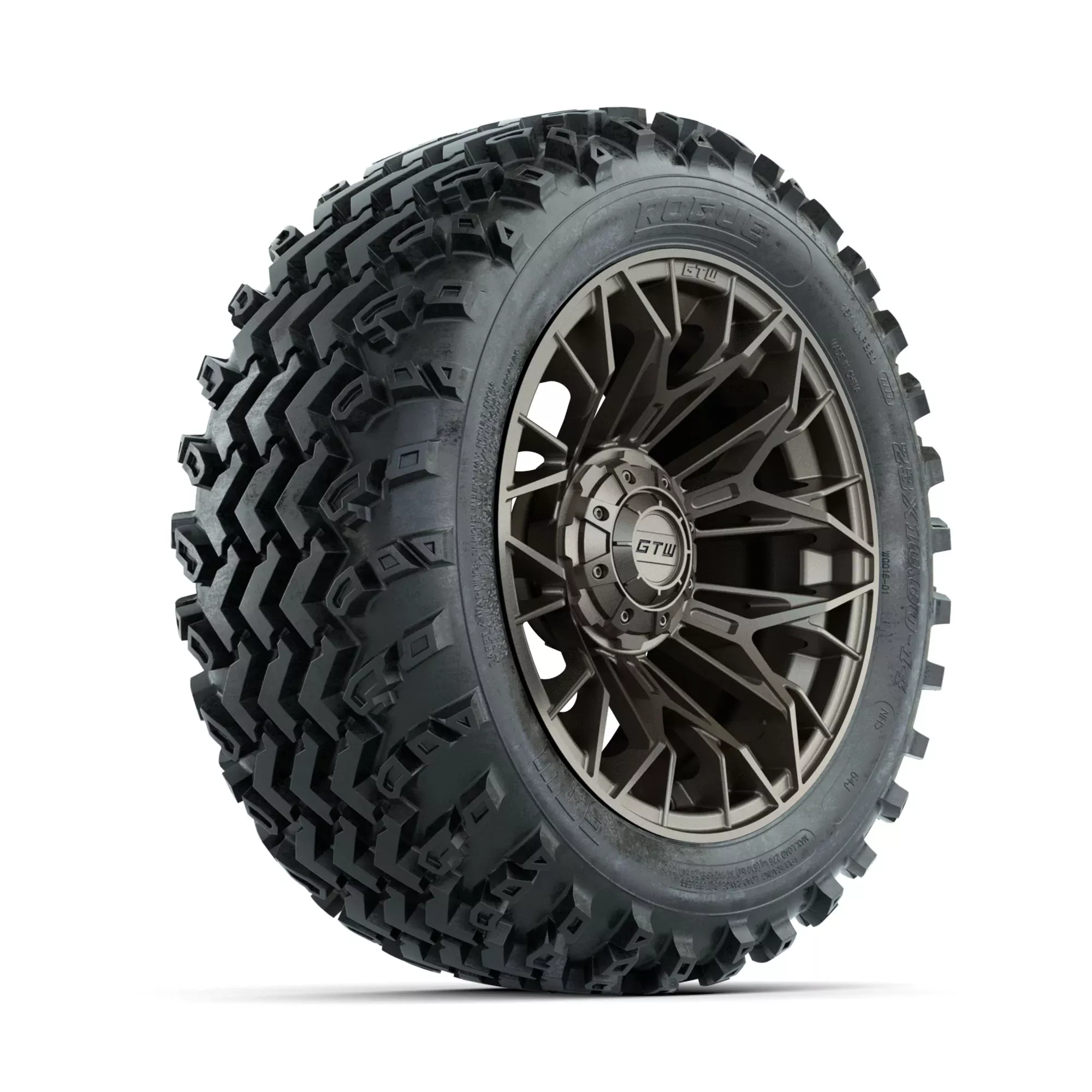 GTW Stellar Matte Bronze 14 in Wheels with 23x10.00-14 Rogue All Terrain Tires Full Set
