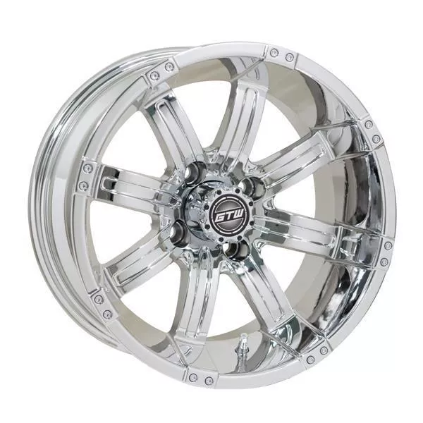 GTW Tempest 14x7 Chrome Golf Cart Wheel (Single)