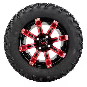 GTW Tempest Black and Red Wheels with 22in Sahara Classic A-T – 12 Inch